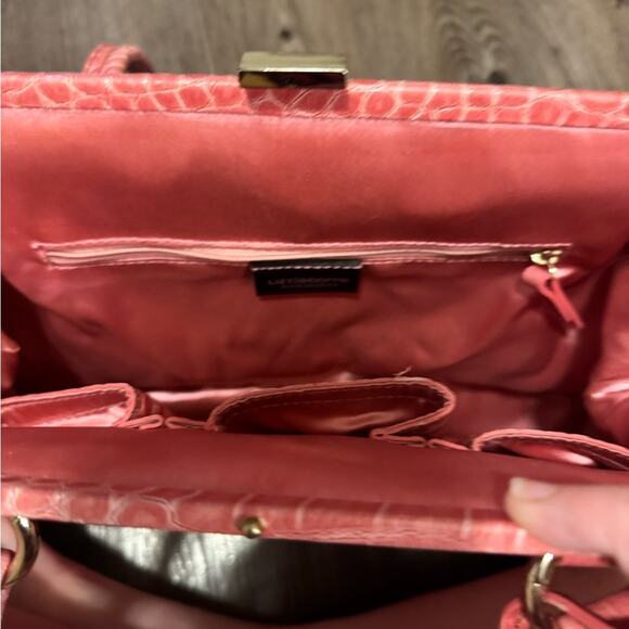 Liz Claiborne Pink Embossed Shoulder Bag - Picture 5 of 10